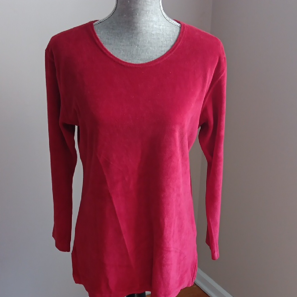 Red Tunic Holiday Plush Stretchy Top
